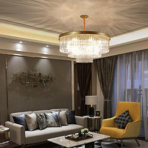 China Modern Gold Crystal Pendant Light Luxury Chandeliers AC85 - 265V factory