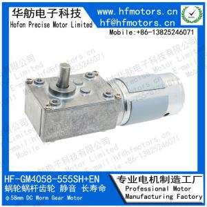 China 24V 2000mA 430RPM 5N.M Miniature Worm Gear Motor GM4058-555SH factory