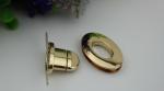 Shiny gold bag hardware fittings fashion zinc alloy twist turn lock for purse