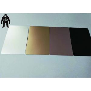 Plain Silver Anodized Engraved Aluminium Business Cards 85x54mm