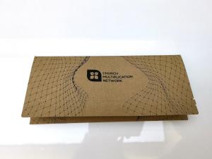 China Self Adhesive Packaging Accessories , Kraft Paper Envelope 1C Spot UV Pinting OEM factory