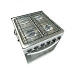 4 Burner Gas Oven With Convection Grill And Tempered Glass Rack For Home