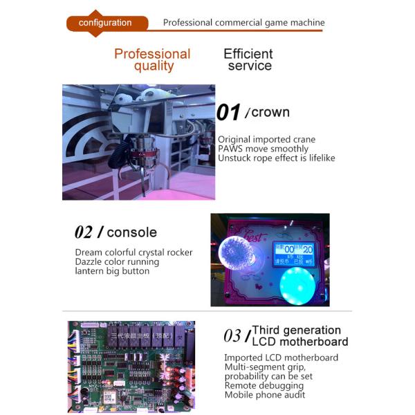 Lucky Stuff Toy Claw Machine Coin Operated Candy Arcade Game Machine