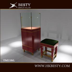 China Top selling new fashion design jewel MDF display tower case factory