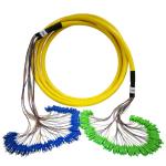 FTTH 64 Cores Unitube Yellow Fiber Patch Cables With Different Connector