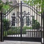 Entrance Front Residential Rod Iron Driveway Gates Single Doors Welded