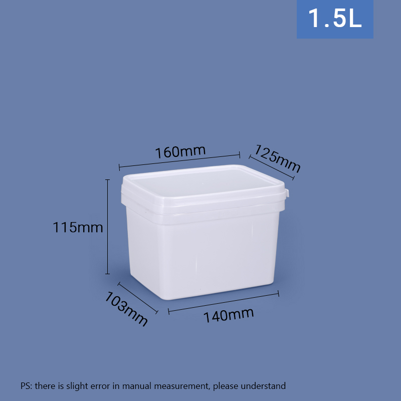 Thickened Lid Plastic Rectangle Bucket With Lid For Outdoor Fishing Camping 4 Gallon