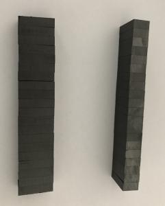 China C10 Grade Customized Small Bar Block Shape Isotropic Ferrite Magnet factory