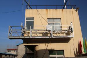 China 7.5m aluminum suspended scaffolding/ gondola platform / susepnded rope platform factory
