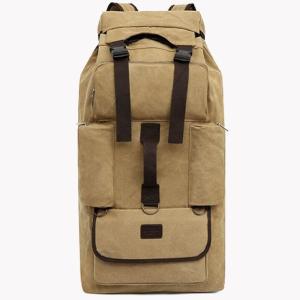 China 110 Liters Thick Canvas Long Distance Travel Hiking Backpack factory