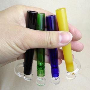 China Multiple Colors Glass Hand Pipe For Tobacco Pocket Size 3.9 Inch factory