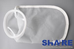 China Liquid Filtration Sewn Polyester Filter Bag , Nylon Screen Mesh Fabric Rating 1-2000UM factory