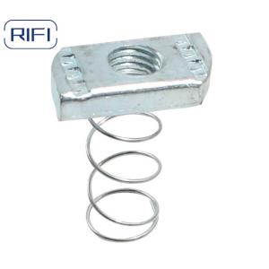 Electro Galvanizing Unistrut Channel Accessoires Spring Nut M6 M8 M10