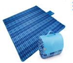 Folding Beach Blanket Large Waterproof Picnic Rug with Stripes Printed