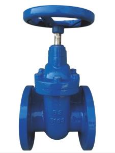 China Gear Operated Metal Seat Gate Valve Blue With Cast Iron Ductile Iron Body factory