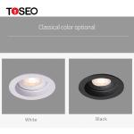 Apartment Recessed Cob Downlight GU5.3 Round Black Adjustable LED Down Light