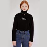 Turtle Neck Women Winter Clothing Hoodies Embroidery