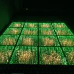 Portable Illuminated Tempered Glass 3D Dancefloor Golden Starry New Style Dance