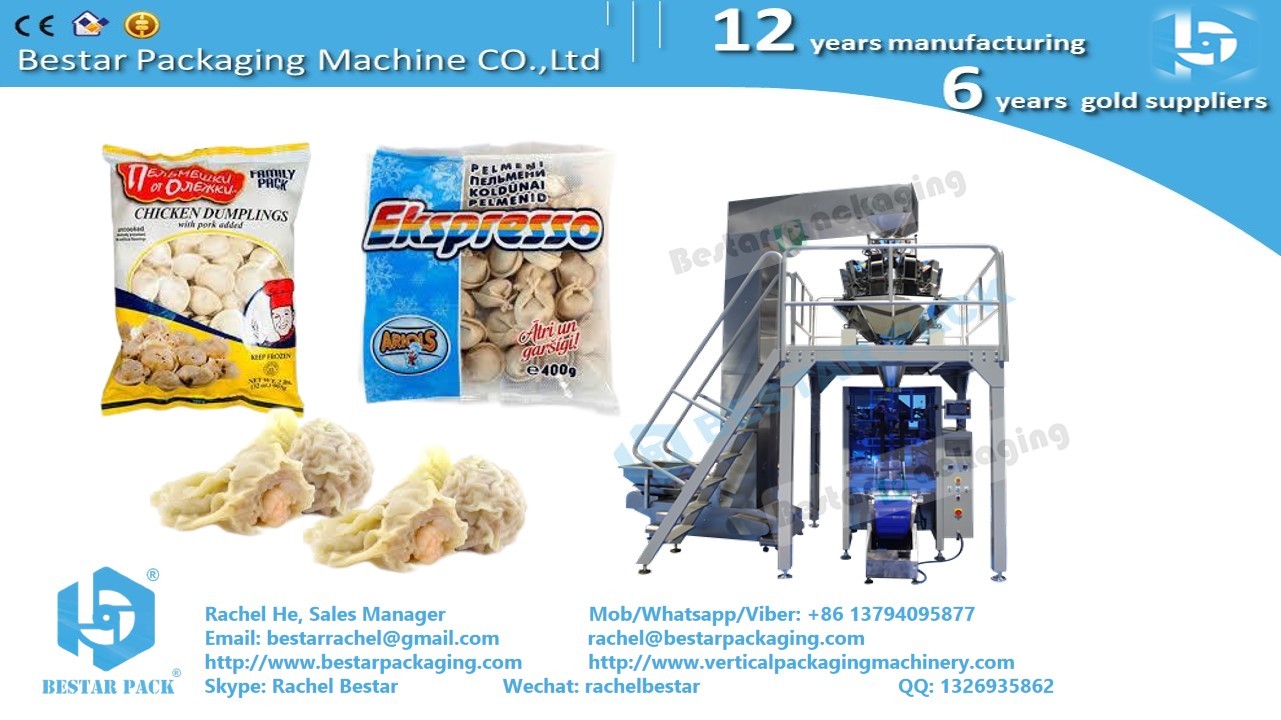 How to pack frozen dumplings 500g pouch BSTV-450AZ