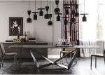 Marble hotel Dining Table With Stainless Steel Legs