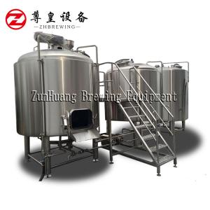 China Silver Color Beer Making Machine , Craft Beer Plant Fermenting Equipment factory
