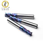 CNC 0.4 Grain Carbide Square End Mills With Nano Blue Coating
