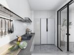 Durable Stainless Steel Construction Modern Kitchen Cabinet With Sleek White