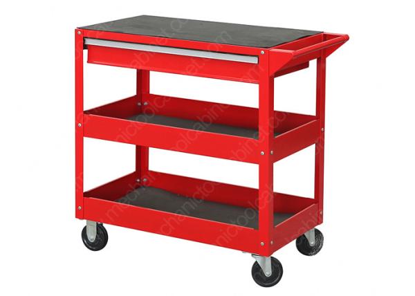 2 Tray Tool Storage Mechanic Rolling Cart Powder Coating Finish EVA Drawer