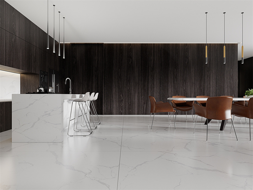 1420x2700mm Matt White Carrara Sintered Stone Slab