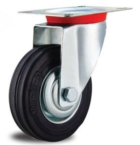 China 3'' swivel casters industrial trolley wheels rubber casters 75mm factory