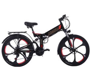 China 26 inch Rear Hub Motor 24 Speed Mountain Electric Bike With Double Disc Brake 48V 350W factory