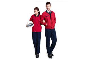 China Red Durable Industrial Work Uniforms Long Sleeve , Workwear For All Industries factory