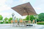9 Pieces Plastic Wood Outdoor Restaurant Garden Tables Chairs Outdoor Furniture