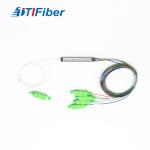 Steel Tube PLC Fiber Optic Splitter 1x4 G652D G657A1 G657A2 Type