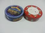 Cylinder Cookie Tin Container Vintage Tin Canisters Holiday Christmas Tin Boxes