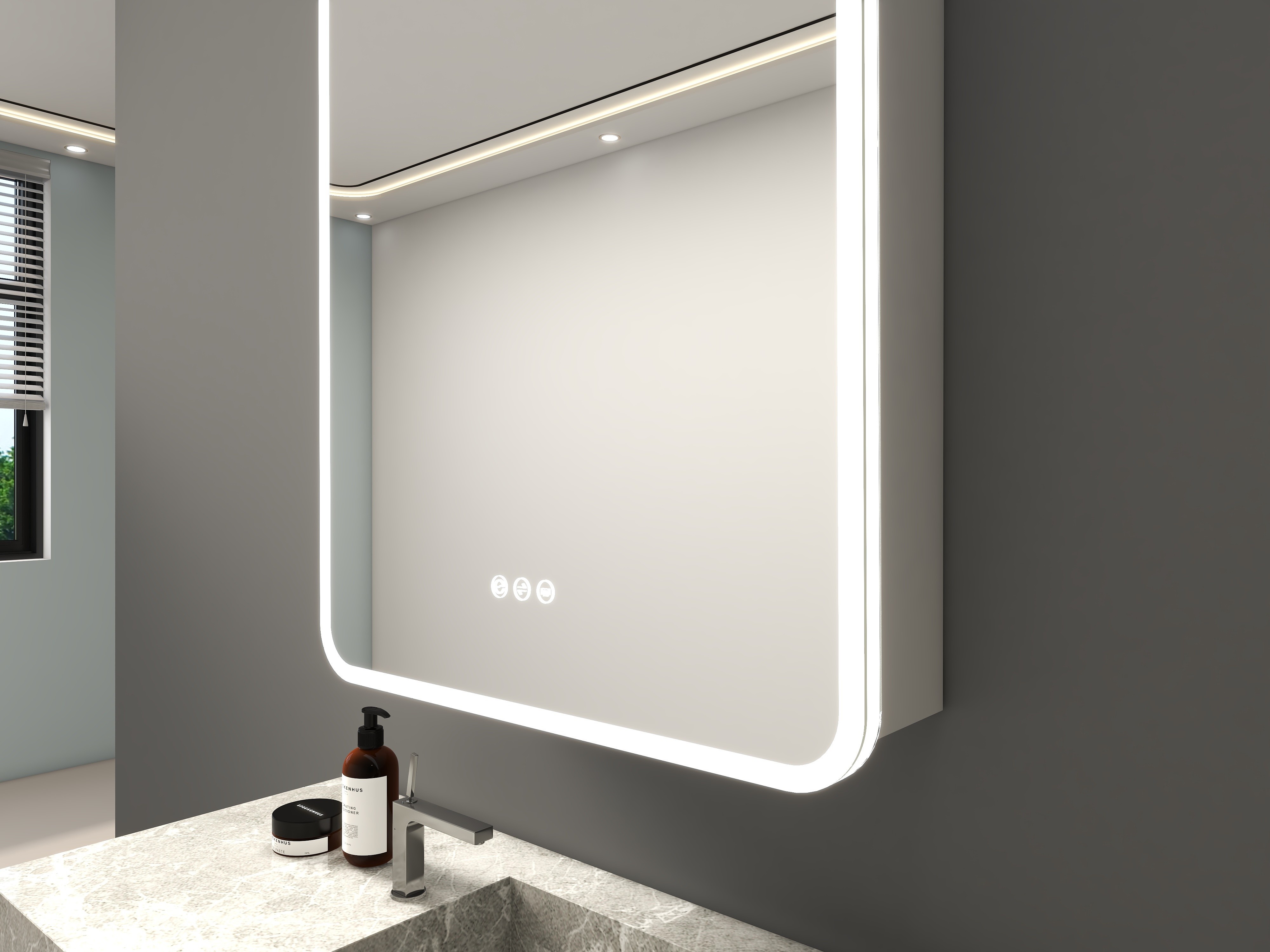 Moisture Proof Led Medicine Cabinet High Brightness Bathroom Cabinet With Light