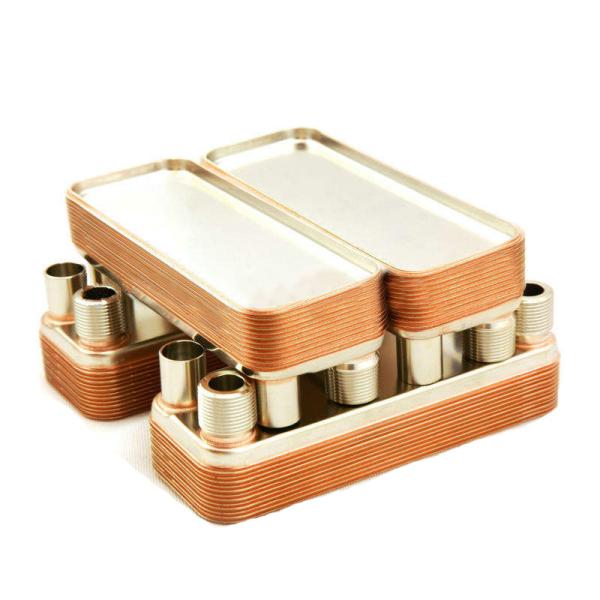 China Replacement Copper Brazed Heat Exchanger with Double Circuit Solution Evaporator​ factory