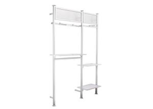 China Metal Frame Wall Mounted Display Racks Light Duty Simple Style For Clothing Shop factory