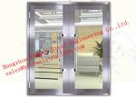 Galvanized Steel Fireproof Aluminum Frame Glass Double Doors For Shopping Mall