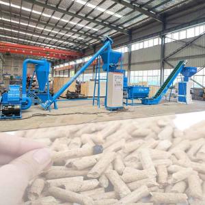 China Stove Burner Biomass Pellet Production Line 6mm Wood Pellet Manufacturing Plant factory