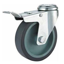 China 04-Medium duty caster Bolt hole TPR caster with brake factory