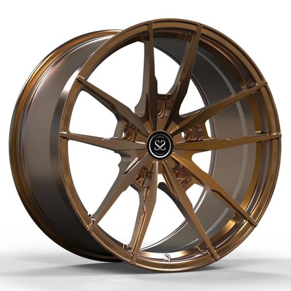 Audi A8L 5x112 Bronze 1-PC Forged Aluminum Alloy Wheel Rims Custom Staggered 19