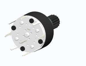 China 16mm Digital Rotary Switch Channel Selecting Band RS16211 OEM ODM factory