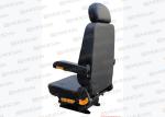PU Black Leather Excavator Seats Hyundai Sany Excavator Parts Angle Adjustable
