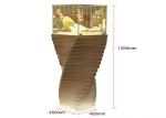 Wooden Custom Glass Display Cases With 6MM Glass Open Door Matte Brown