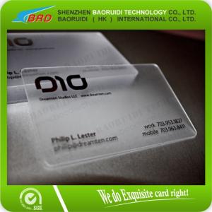 China Plastic Transparent Printed Business Card factory