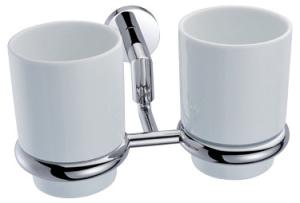 China Double Ring Tumbler Holder Bathroom Hardware Sets / CE Bathroom Fittings factory