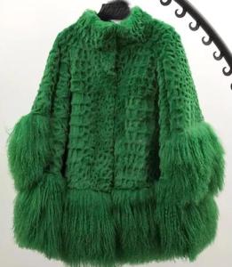 China Fashion Bright Color Puffer Down Coat Fur Coat OEM For Women factory
