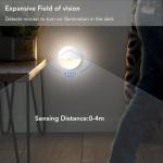 Indoor Motion Sensor LED White Night Light ,Stick Anywhere Wireless Battery