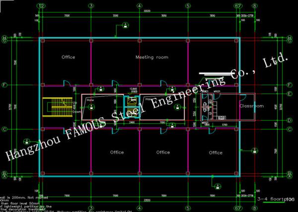 Prefabricated Floor Building Structural Engineering Designs For Staff Accommodat